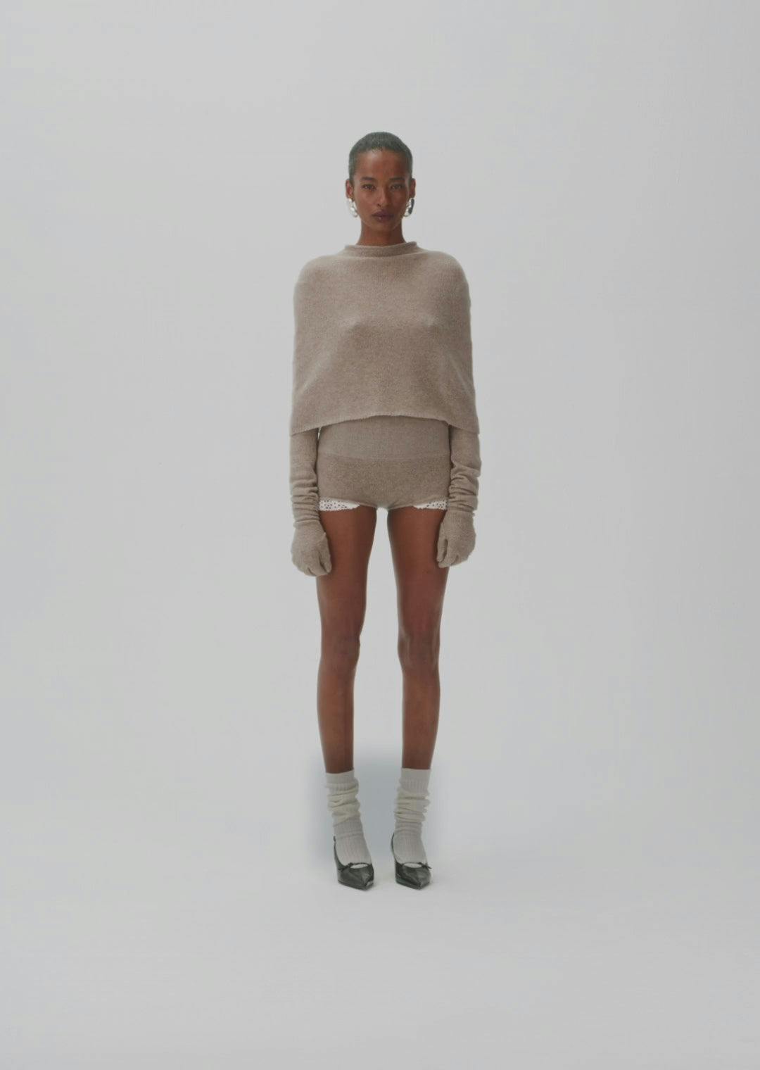 AW24 KNITWEAR 10 SHORTS BEIGE